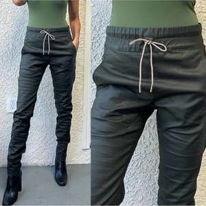 NEW BEVY FLOG shely vegan pant with crystal tie in green